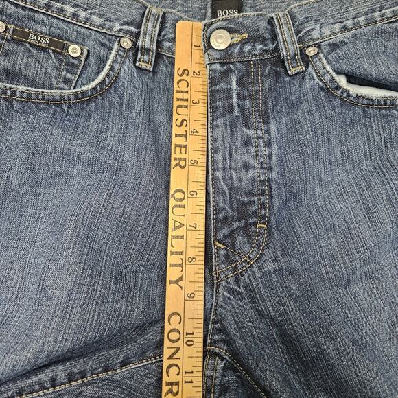 Y2K Hugo Boss Texas Jeans 32x32‎ Blue Denim Relaxed Straight Leg Medium Wash - Picture 7 of 8